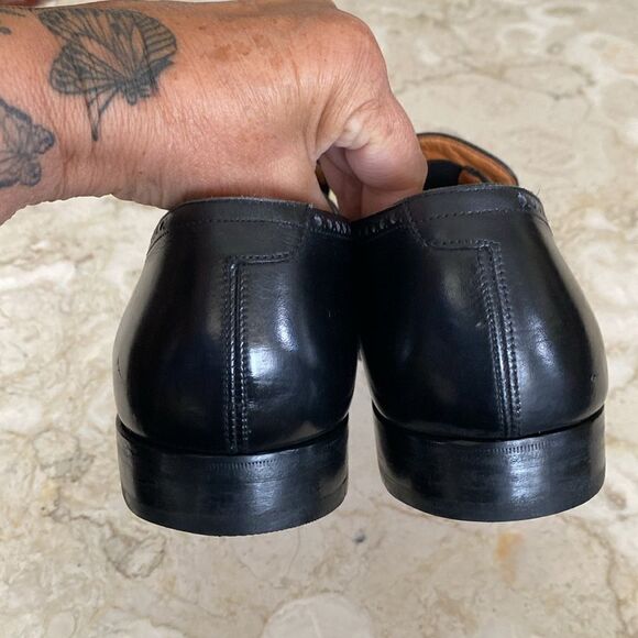 Peal & Co. For Brooks Brothers Slip On Wingtip Leather Shoes - Size 13D - Picture 10 of 14